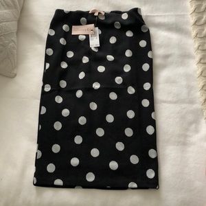 Black and whit polka dot Philosophy skirt